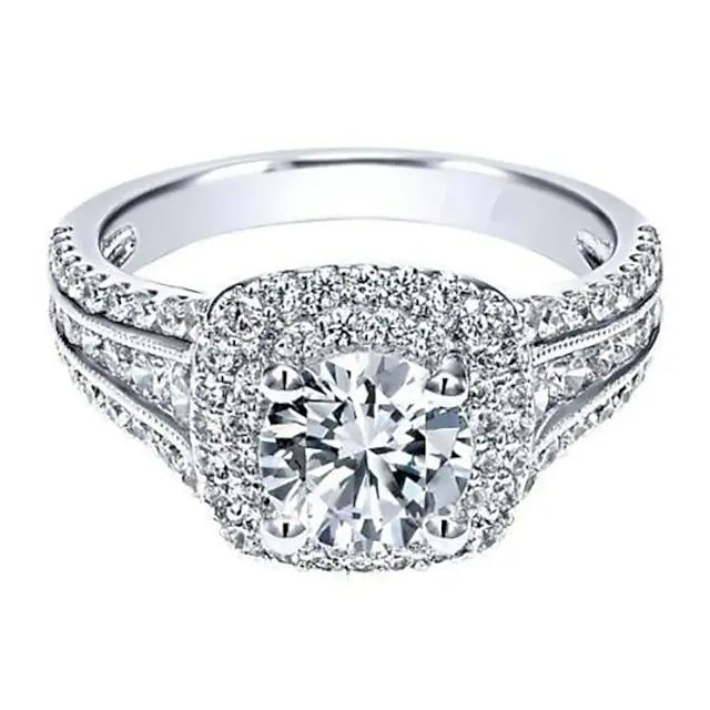 1pc Band Ring Ring For Women's Cubic Zirconia Synthetic Diamond