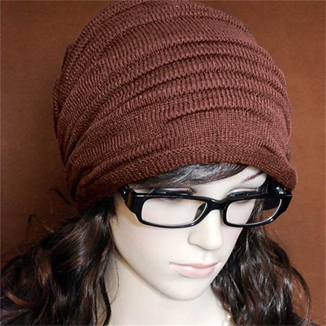 Women's Beanie Slouchy Street Dailywear Casual Pleated Pure Color