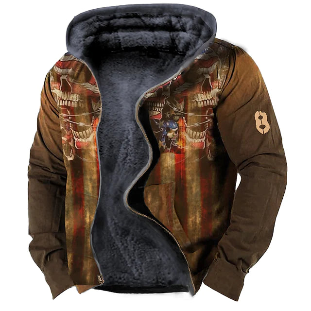Men's Fleece Jacket Full Zip Hoodie Fleece Hoodie Sherpa Jacket