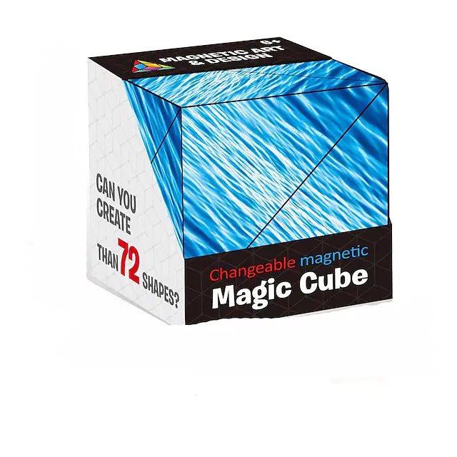 Cube Magnet Fidget Changeable Magic Cube Anti Stress 3D Flip Cubic Puzzle Toys Puzzle Ball Decompression Toys 2pcs