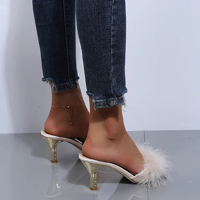 Women's Slippers Outdoor Slippers Stiletto Heel Open Toe Minimalism