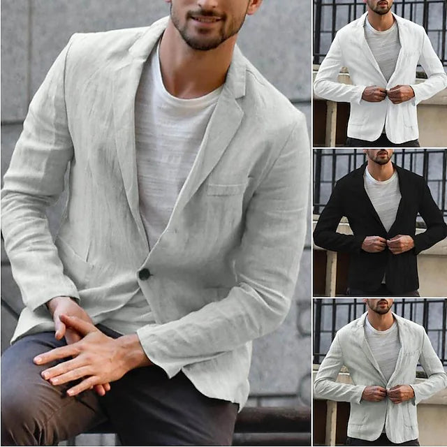 Men's Blazer Sport Jacket Sport Coat Linen Suit Warm Wedding