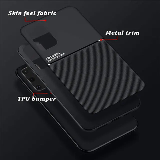 Magnetic Car Phone Case for Huawei P40 P30 P20 Pro Lite Mate 40 Nova Magnet Plate