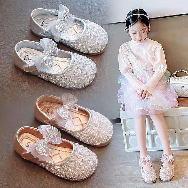 Girls' Flats Daily Glitters Flower Girl Shoes Children's Day PU