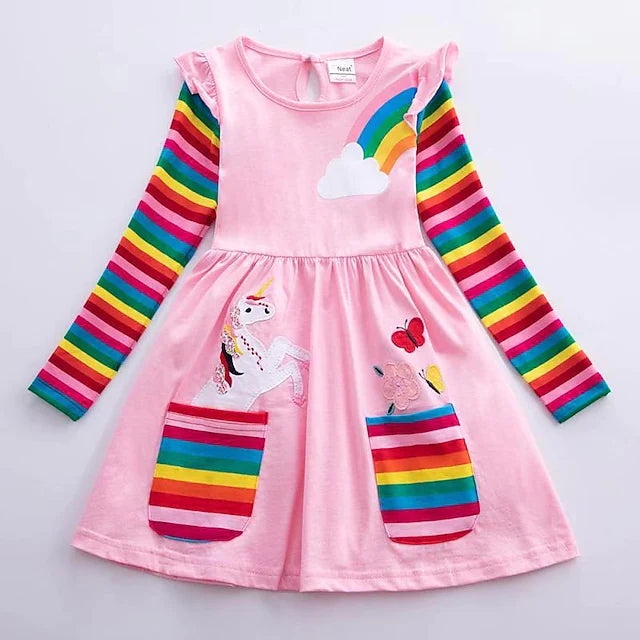 Kids Little Girls' Dress Unicorn