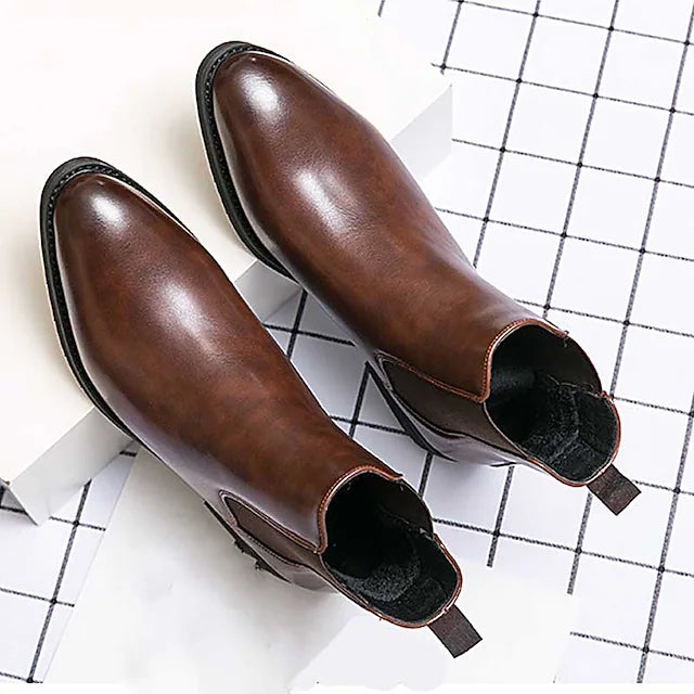 Men's Boots Chelsea Boots Classic British Daily Outdoor PU