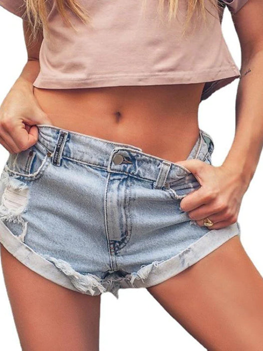 Women's Jeans Hot Pants Denim Light Blue Casual Daily Casual Daily Short