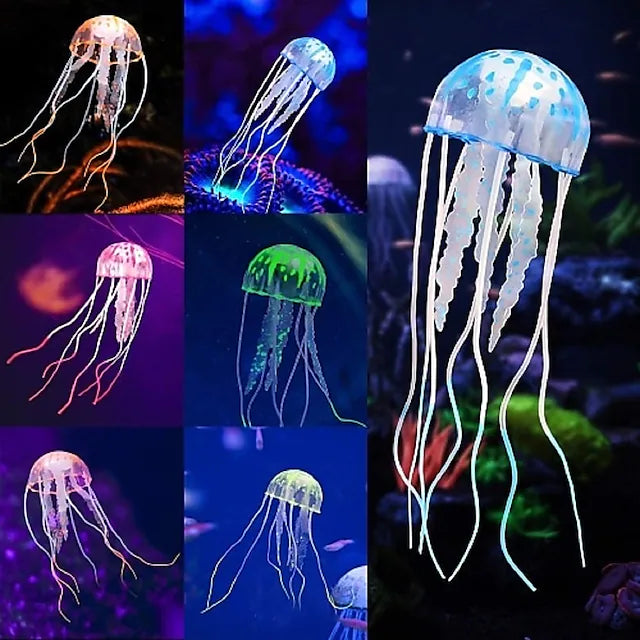 Glowing Jellyfish Ornament Decoration for Aquarium Fish Tank Fish Tank Aquarium