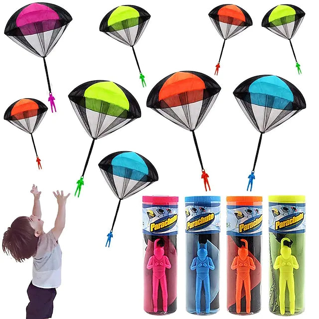 4sets Hand Throwing Parachute Kids Outdoor Funny Toys Game Play Toys for Children