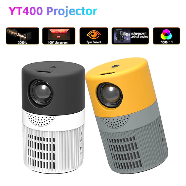 HODIENG LED Projector Built-in speaker Mini Handheld Pocket Portable Video Projector