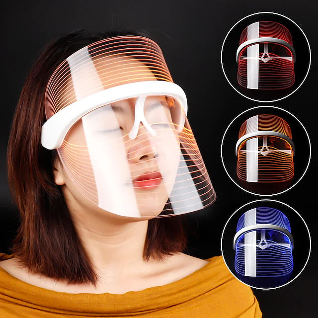 3 Colors Led Facial Mask Led Korean Photon Therapy Face Mask Machine Light Therapy
