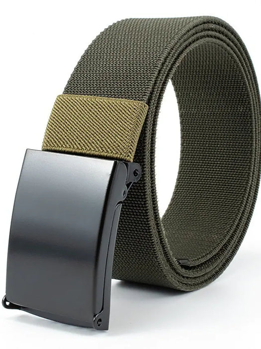 Men's Wide Belt Polyester Knit Stretch Belt Military One Size