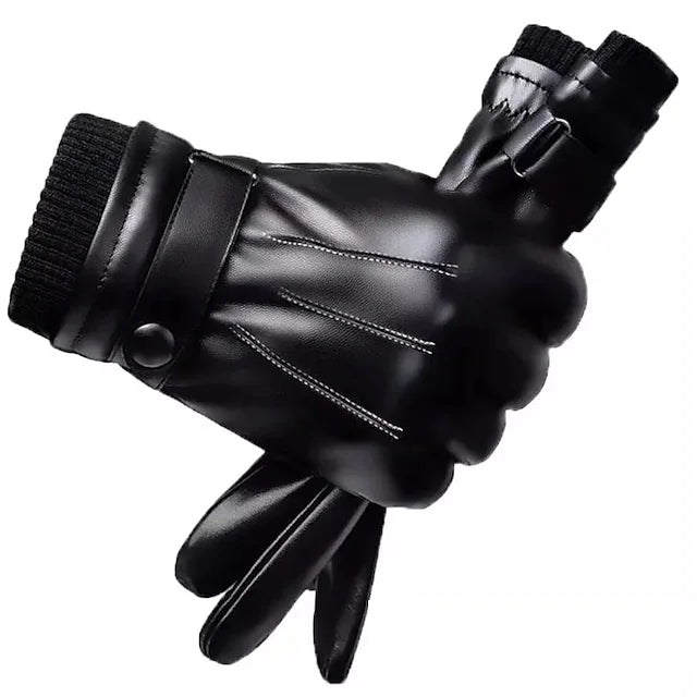 Men's 1 Pair Leather Gloves Winter Gloves Gloves Work Outdoor Gloves