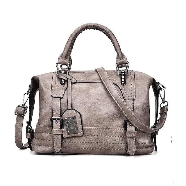Leather Top Handle Bag Date Office & Career