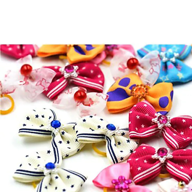 Cloth Clothing Cat Hair Accessories Puppy Clothes Hair Bow Bowknot Holiday Dog
