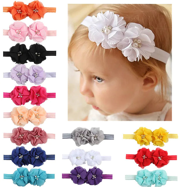 Kids / Toddler Girls' Fashion Baby Headband Two Hand-Stitched Chiffon