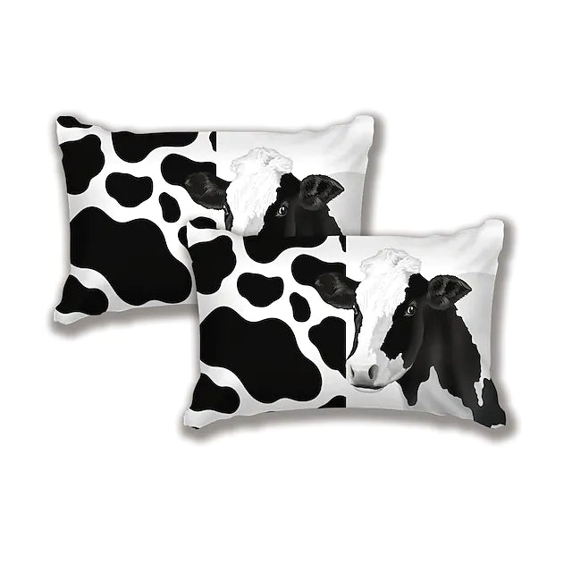 Cow Print Home Bedding Duvet Cover Sets Soft Microfiber For Kids Teens Adults Bedroom