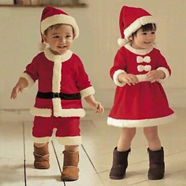 Santa Suit Santa Claus Mrs.Claus Cosplay Costume Outfits Christmas Dress Santa