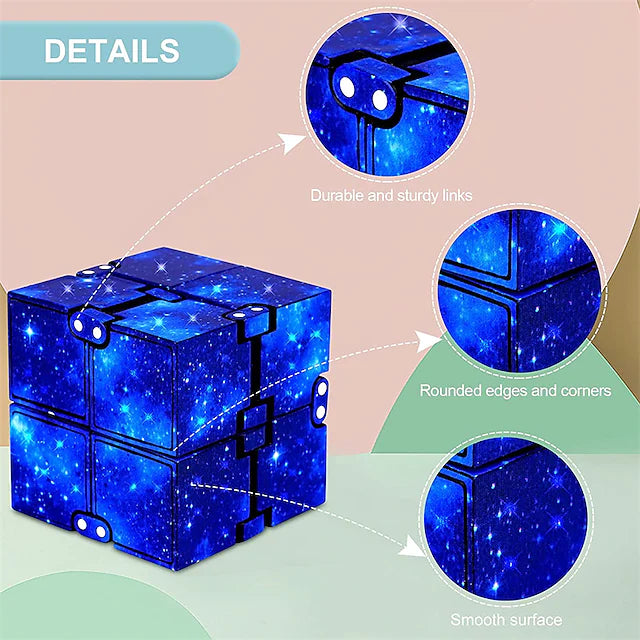 Infinity Cube Fidget Toy for Boy Girl and Adults, Mini Stress Relieving Fidget Cube
