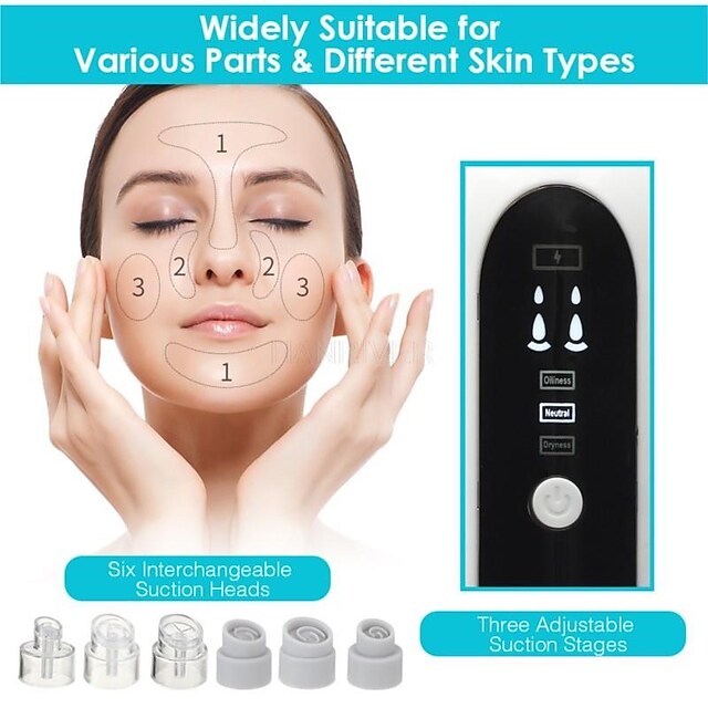 Blackhead Remover Pore Cleaner Vacuum Suction For Acne Pimple Black Dot Removal
