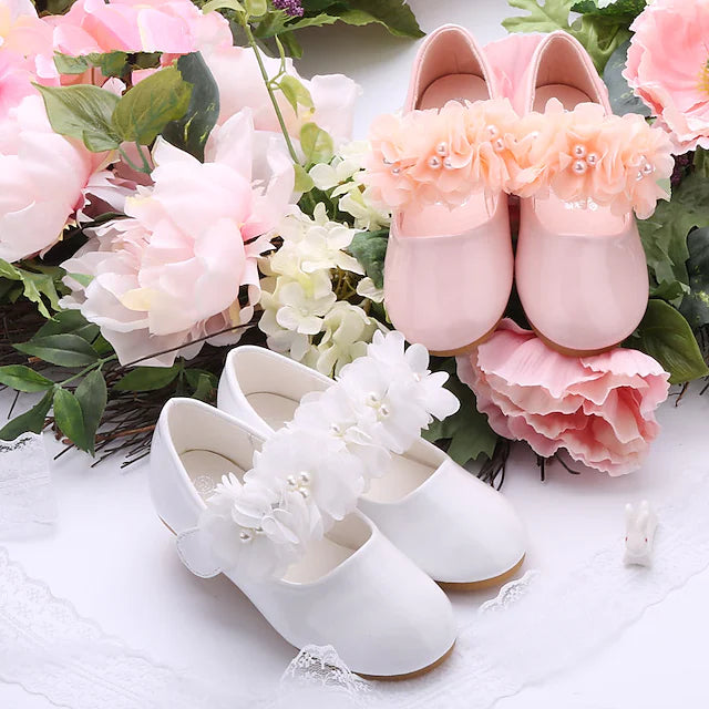 Girls' Flats Mary Jane Flower Girl Shoes Patent Leather Little