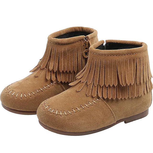 Girls' Boots Comfort Suede Casual / Daily Fashion Boots Toddler(9m-4ys)