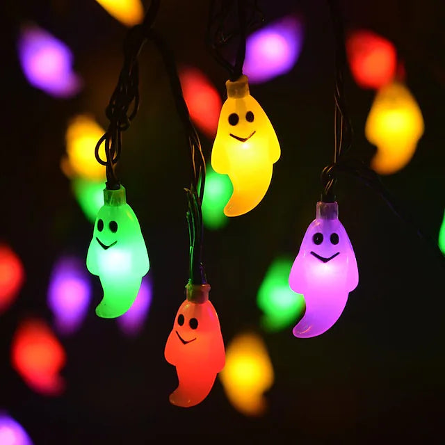 Halloween Lights Décor LED String Light 3M 20LEDs Cute Ghost Halloween Skull