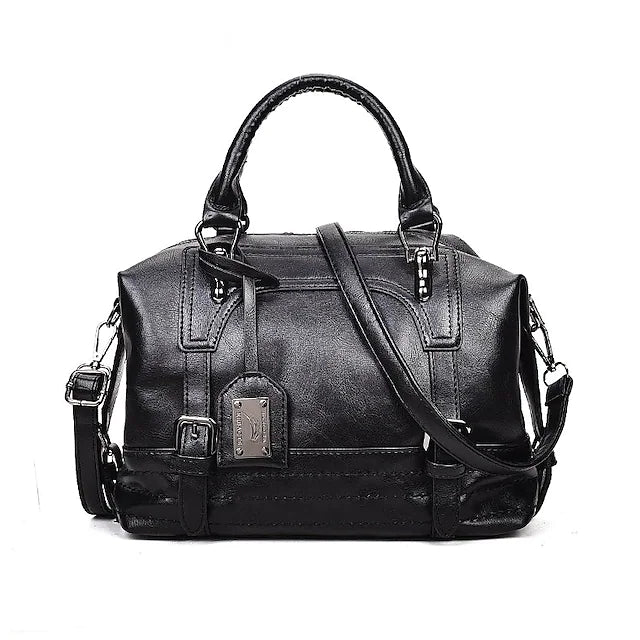 Leather Top Handle Bag Date Office & Career