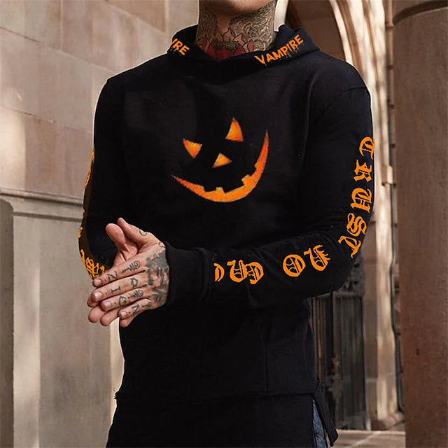 Men's Hoodie Pullover Hooded Graphic Letter Print Daily Holiday Going out Hot