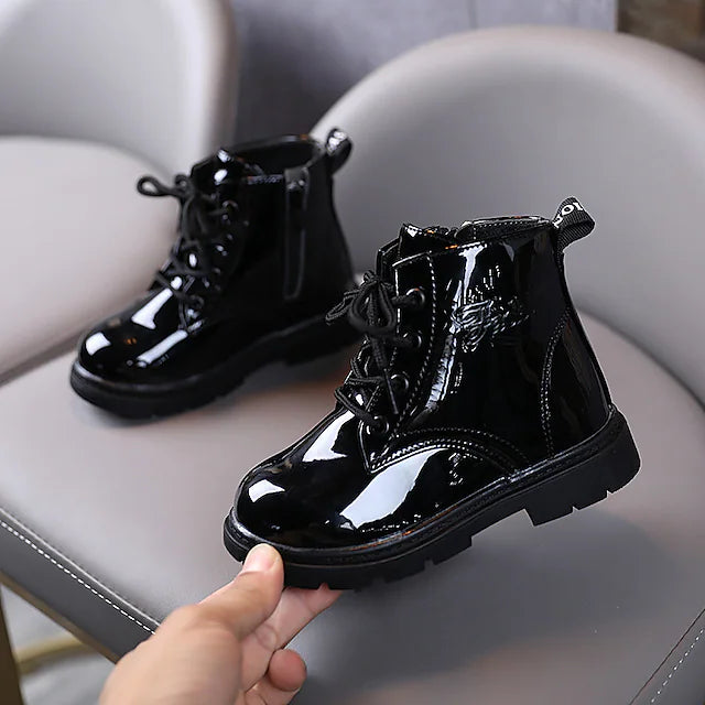 Boys Girls' Boots Roman Shoes Leather Waterproof School Shoes