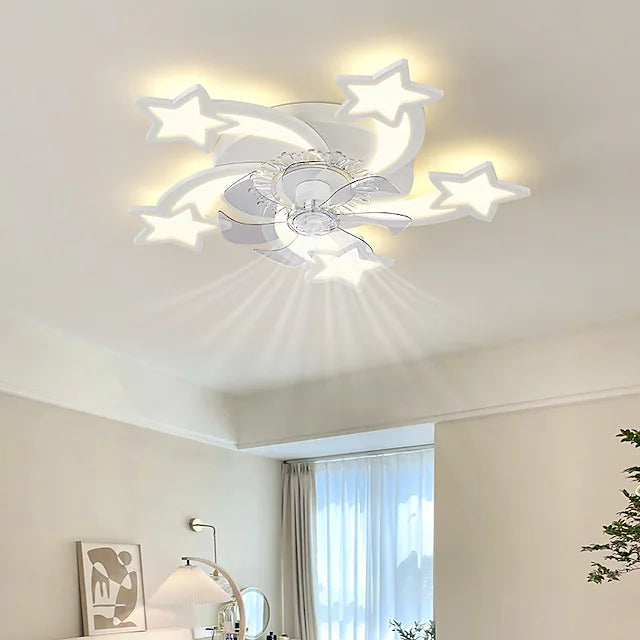LED Ceiling Fans Dimmable with Remote Contral Flower Design 20"/39" 5/9-Heads